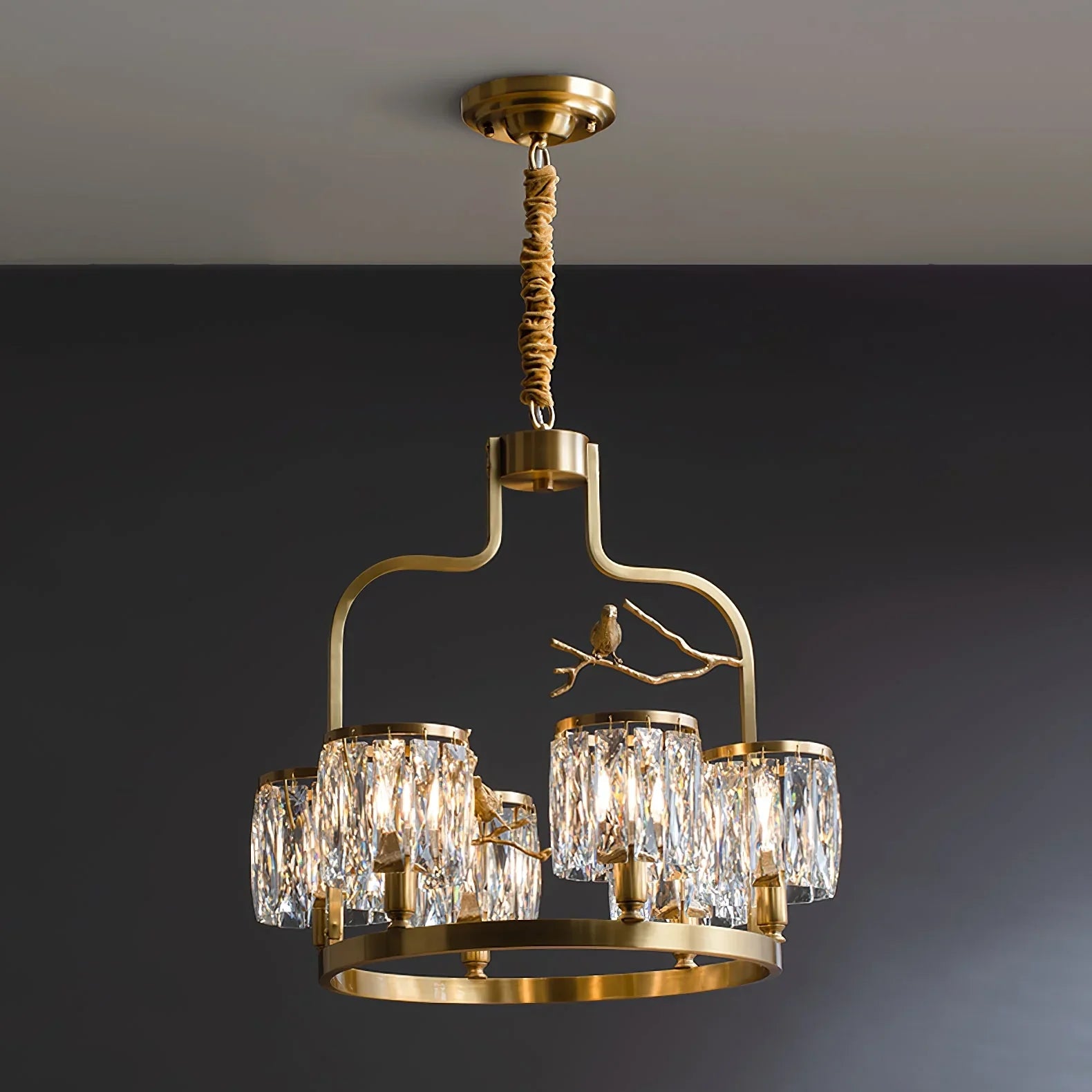 Birdy Crystal Bird Chandelier