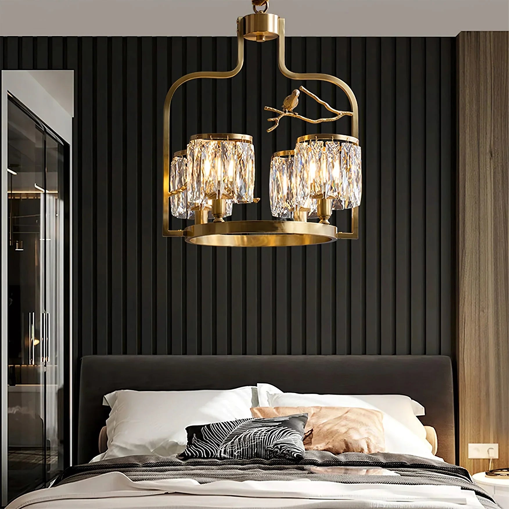 Birdy Crystal Bird Chandelier