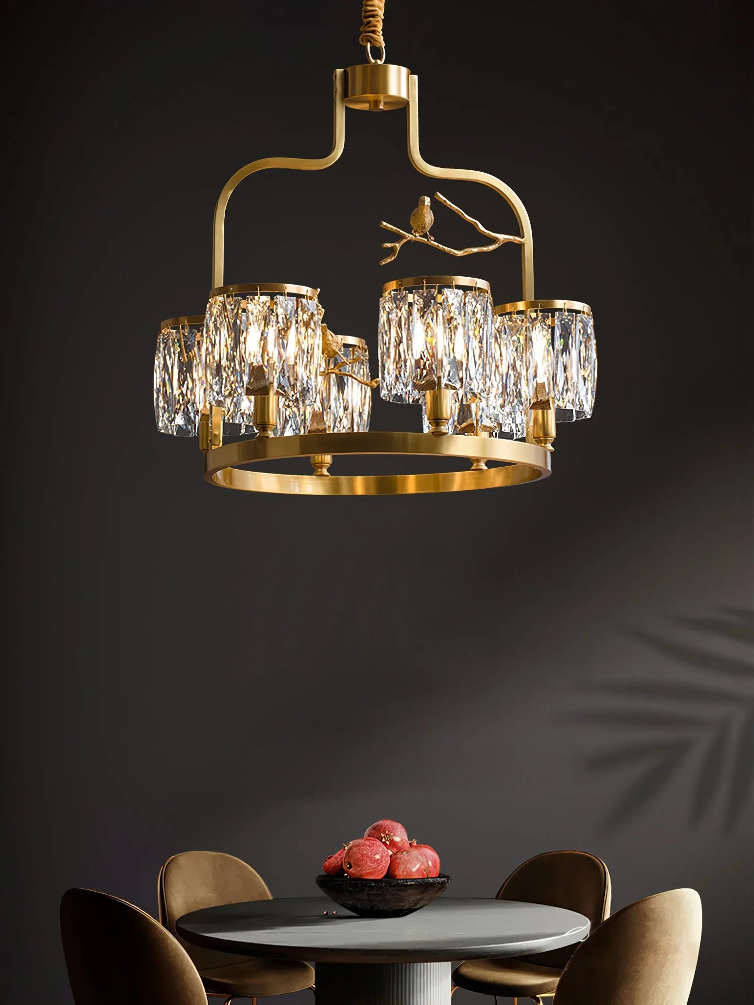 Birdy Crystal Bird Chandelier