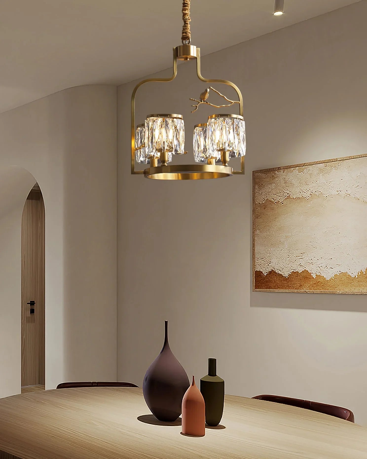 Birdy Crystal Bird Chandelier