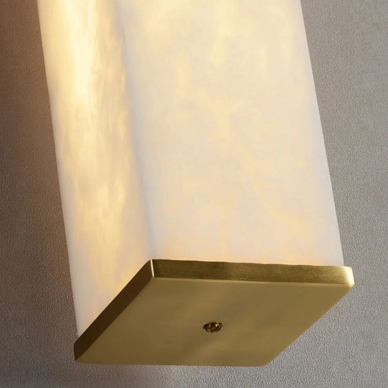 Dave Cuboid Alabaster Wall Light