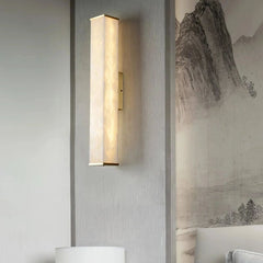Dave Cuboid Alabaster Wall Light