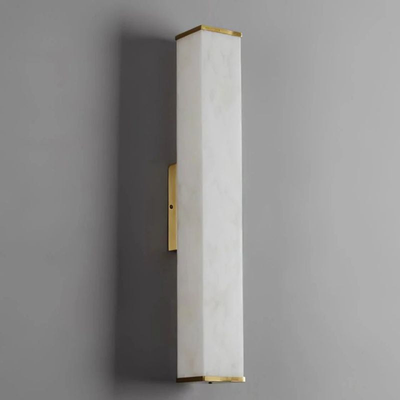 Dave Cuboid Alabaster Wall Light