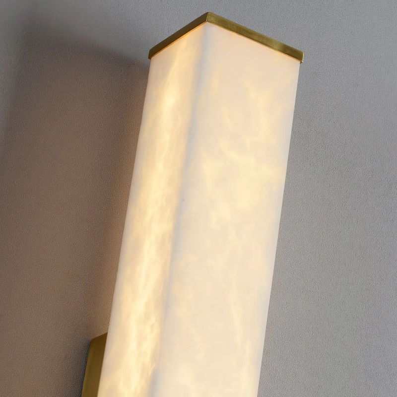Dave Cuboid Alabaster Wall Light