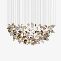 Galaxy Shake Leaves Crystal Spiral Chandelier