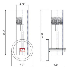 Modol Glass Tube Wall Sconce