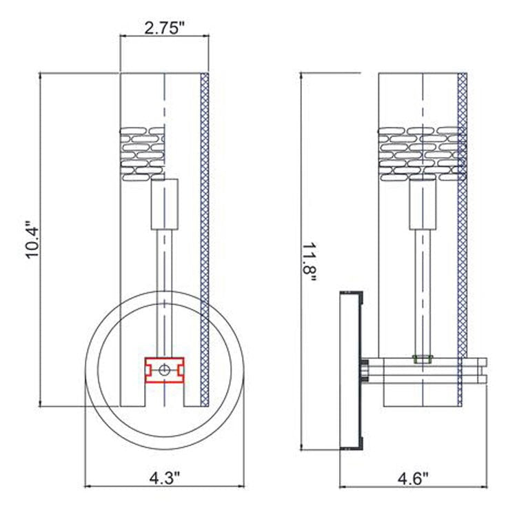 Modol Glass Tube Wall Sconce