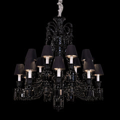 18 lights black baccarat chandelier
