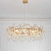 Round Small Water Drop Chandelier 35.4"