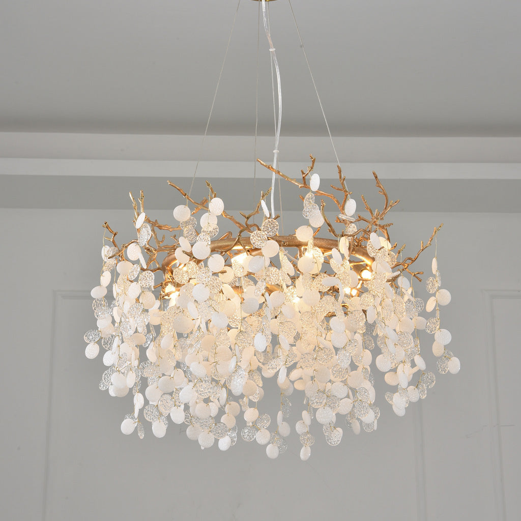 Krisanna Blossom Modern White Chandelier