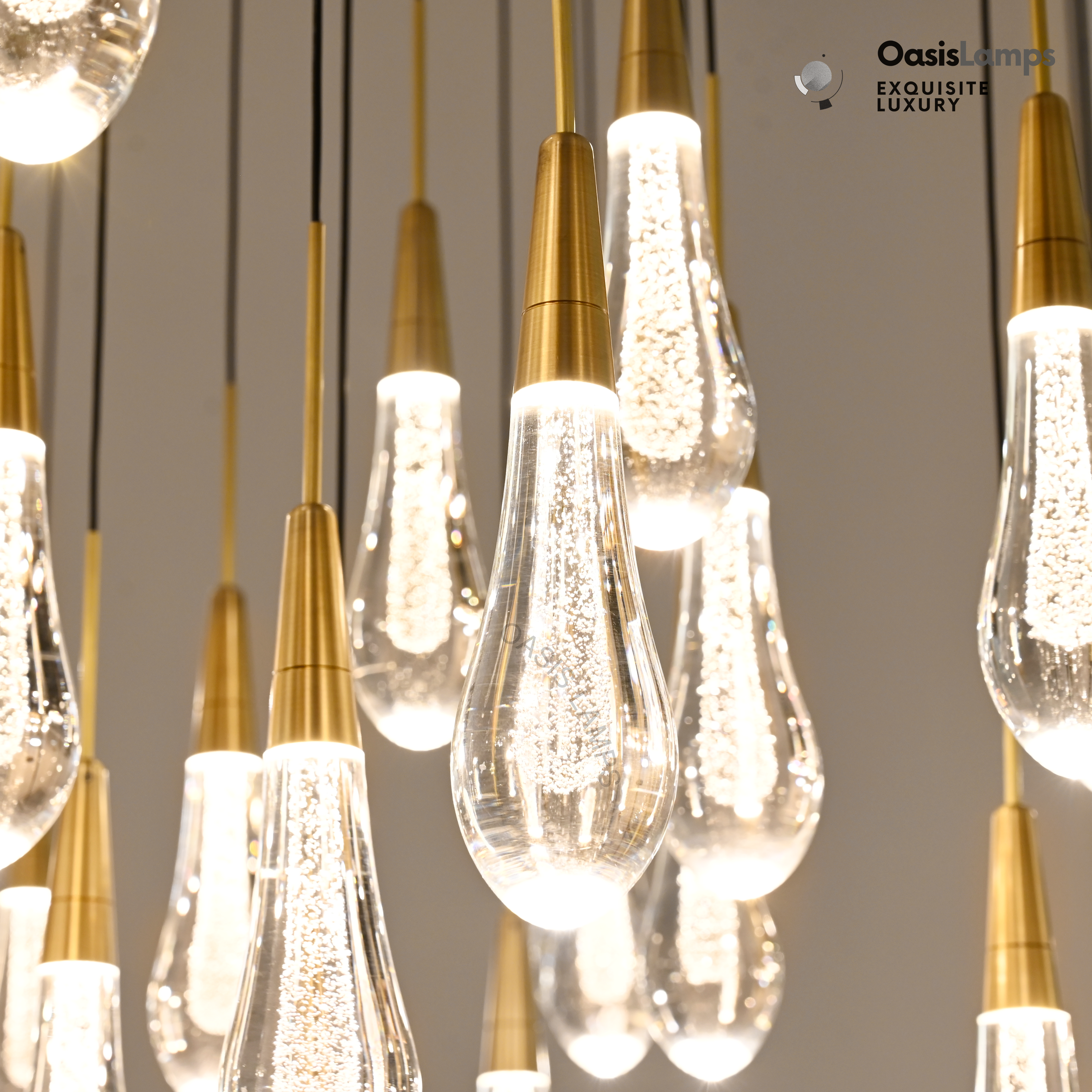 Elara Solitaires Round Crystal Chandelier 17'' 24'' 36'' 40'' 58''D#color_brass