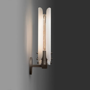 Alle White Shade 2-Head Wall Sconce 16"H