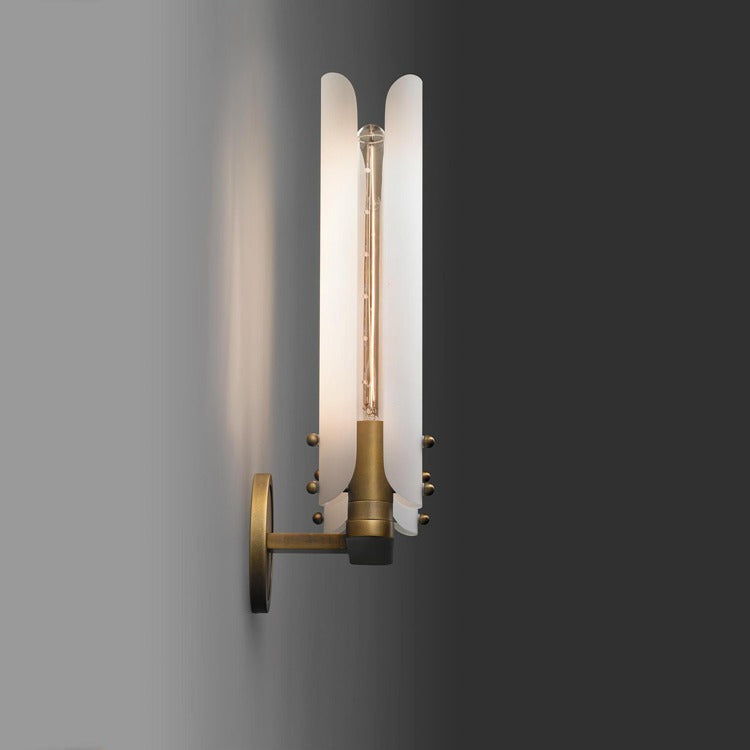 Alle White Shade 2-Head Wall Sconce 16"H