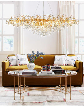 Elsa Raindrop Gold Branch Chandelier For Dinning Room