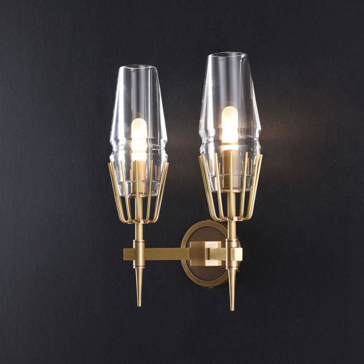 Nate Goblet Cup Double Head Wall Sconce