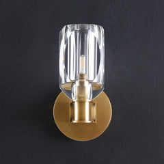 Spike Crystal Glass Cup Wall Sconce