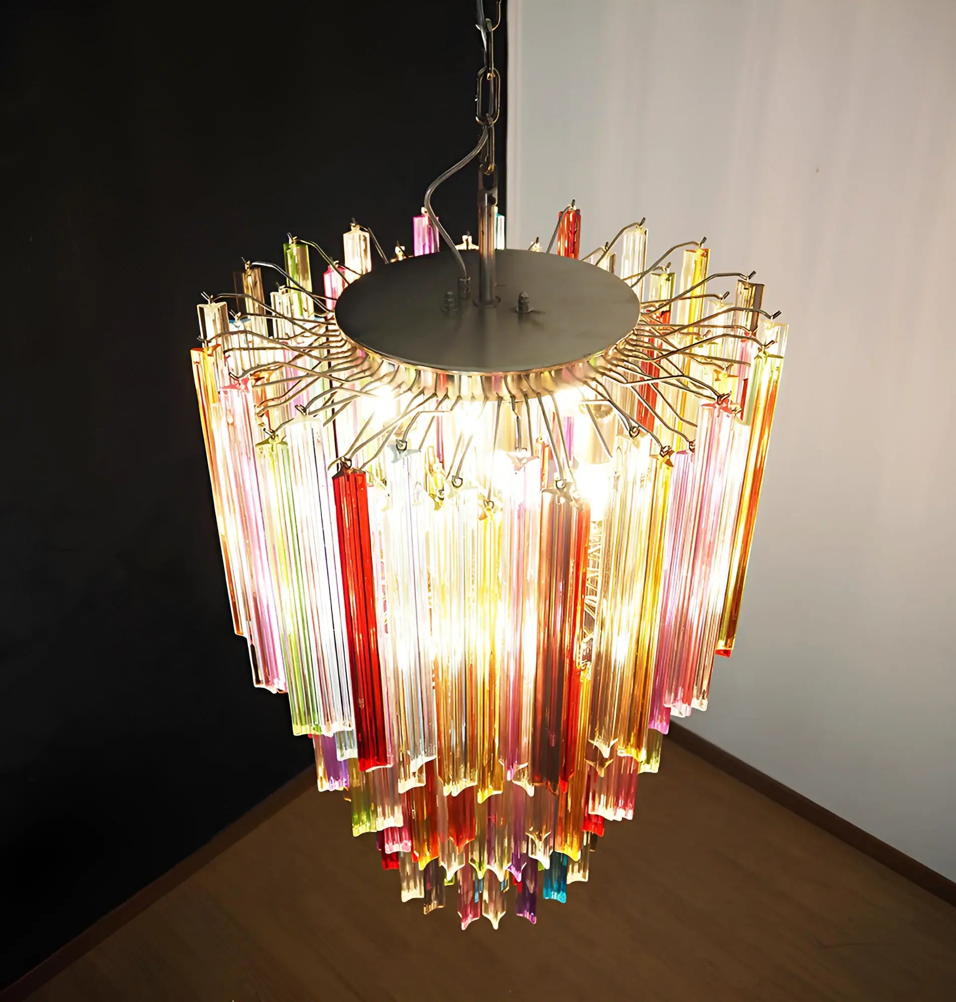 Fantastic Murano Prisms Multicolor Chandelier