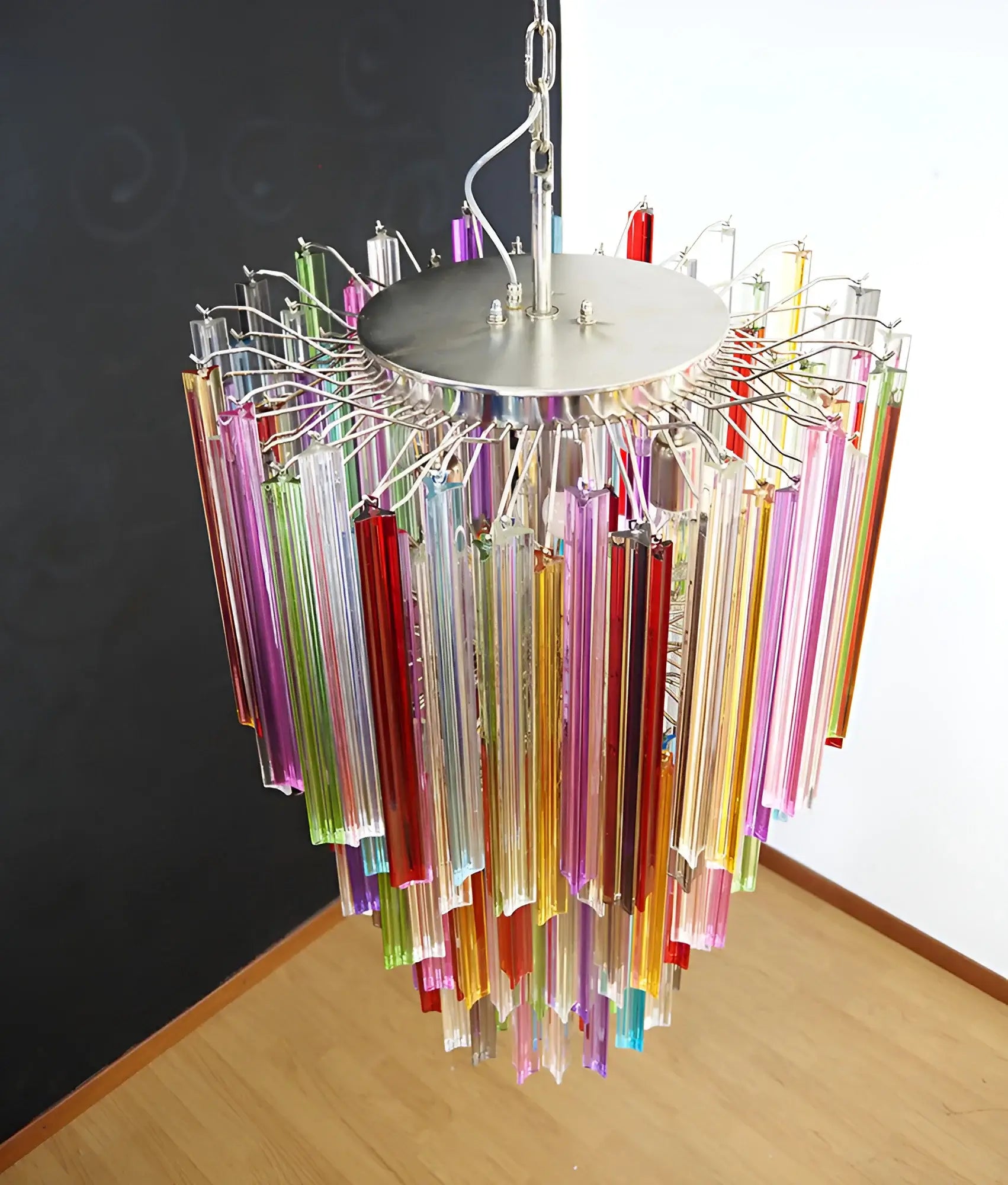Fantastic Murano Prisms Multicolor Chandelier