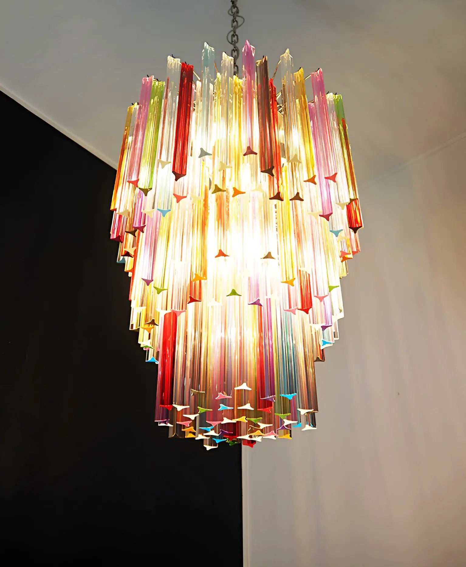 Fantastic Murano Prisms Multicolor Chandelier