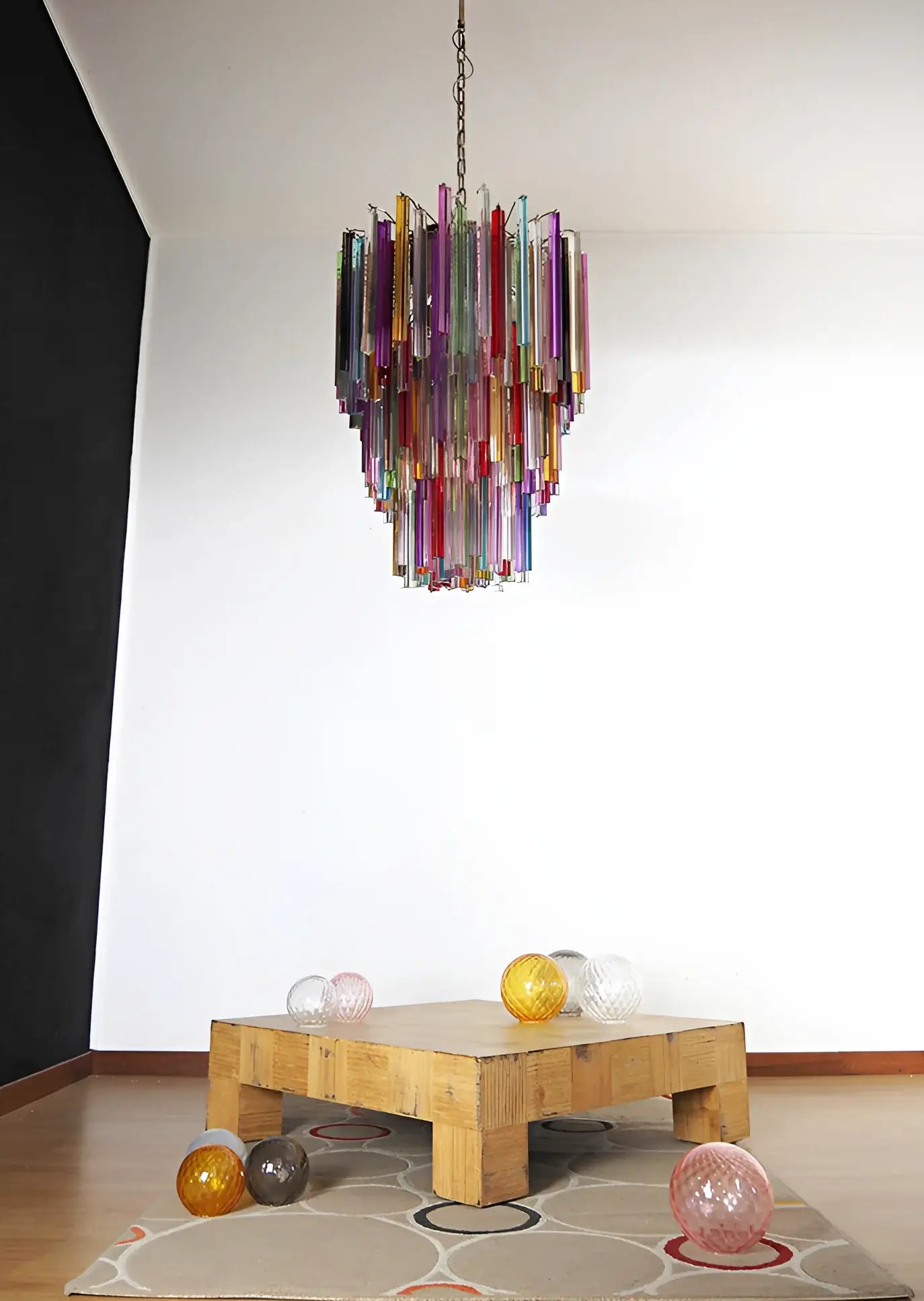 Fantastic Murano Prisms Multicolor Chandelier