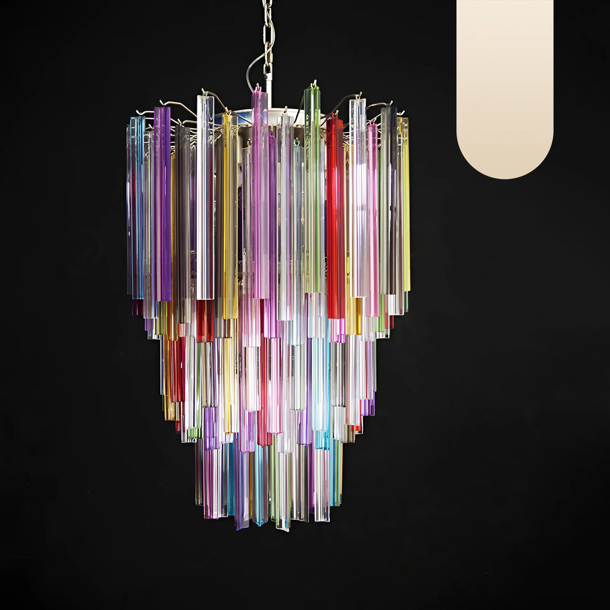 Fantastic Murano Prisms Multicolor Chandelier