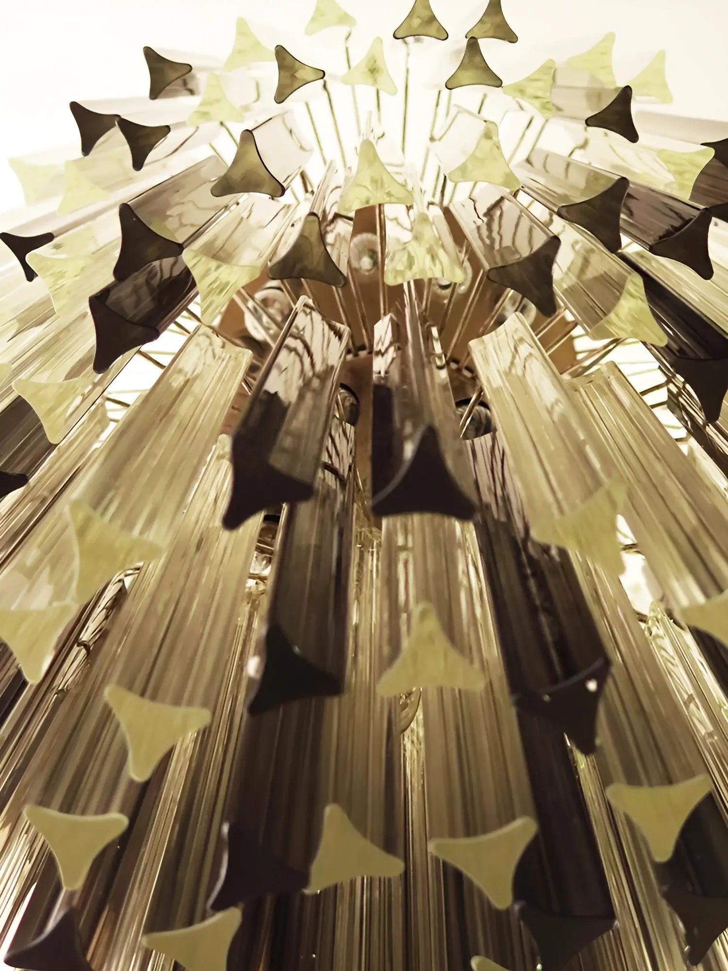 Fantastic Murano Prisms Smoked Transparent Chandelier