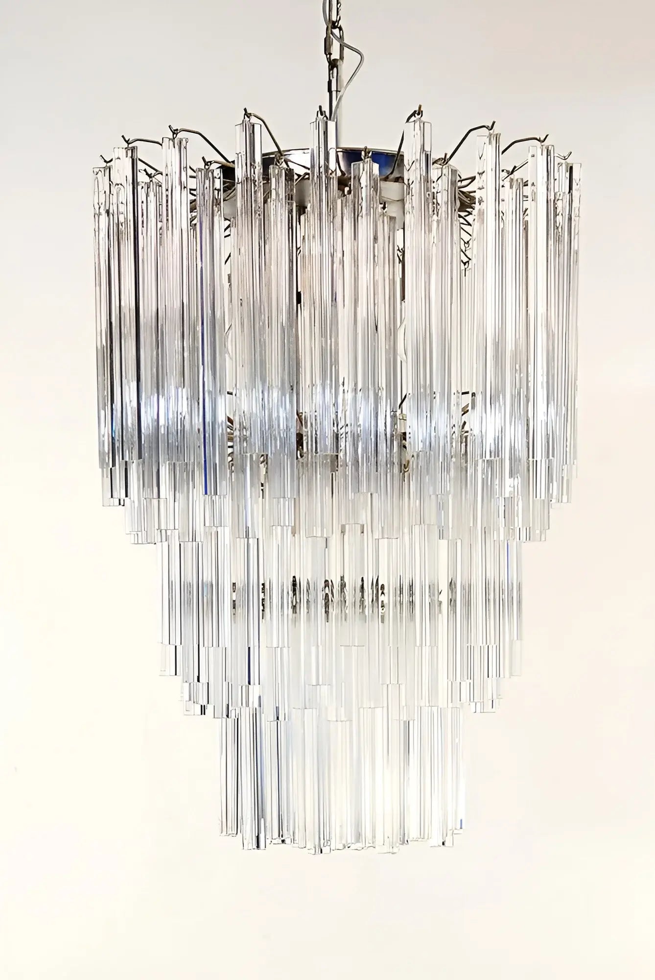 Fantastic Murano Prisms Transparent Chandelier