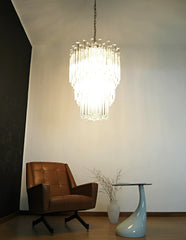 Fantastic Murano Prisms Transparent Chandelier