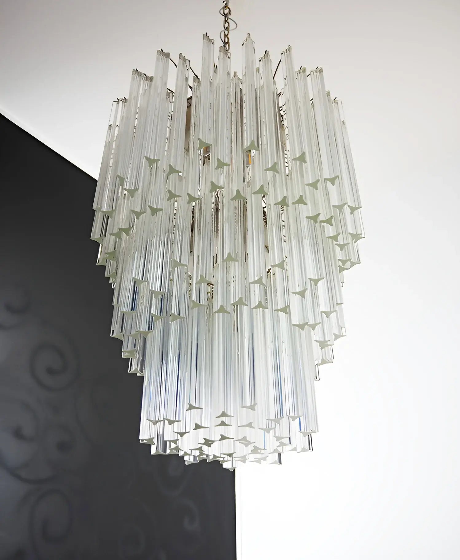 Fantastic Murano Prisms Transparent Chandelier