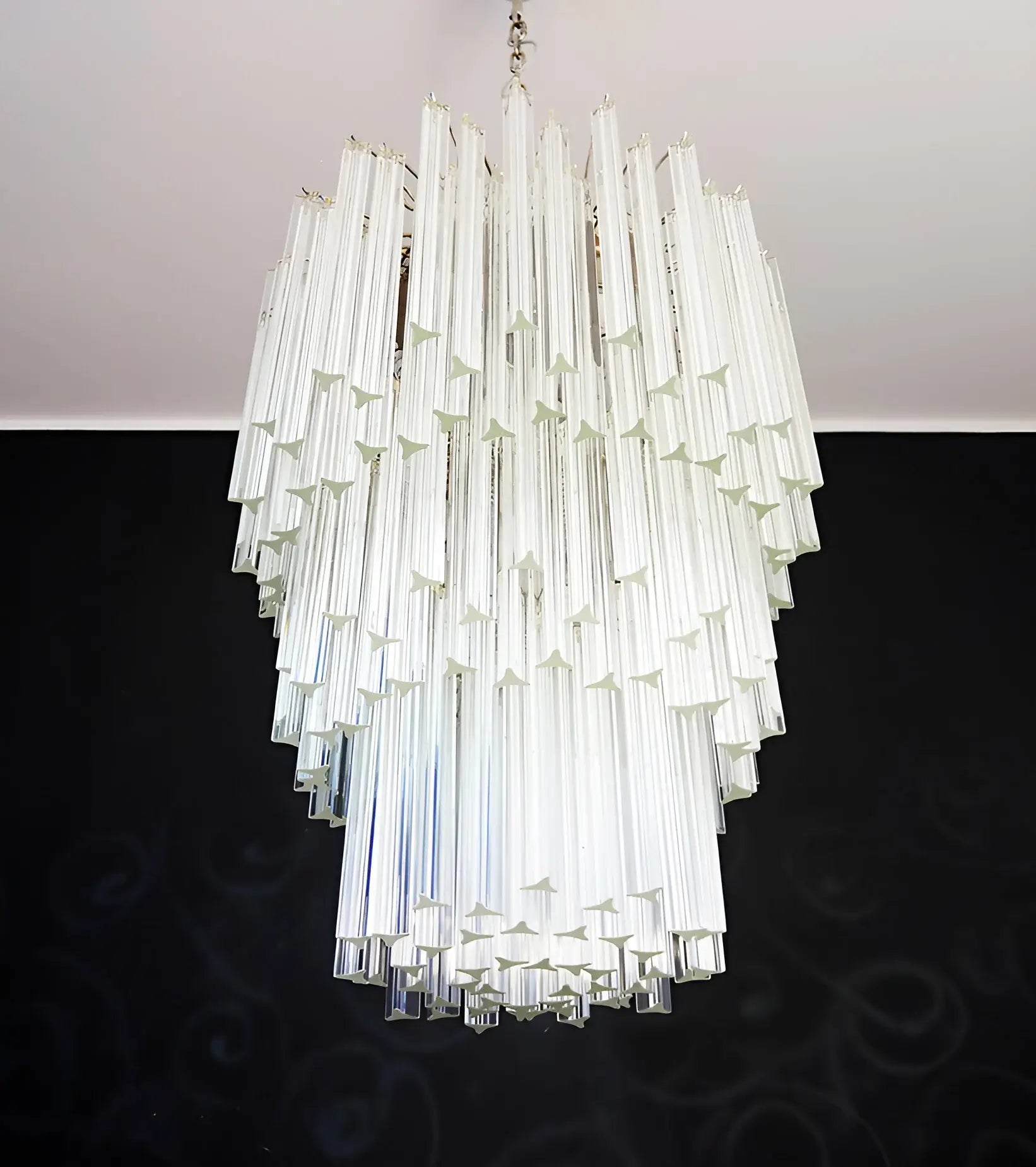 Fantastic Murano Prisms Transparent Chandelier
