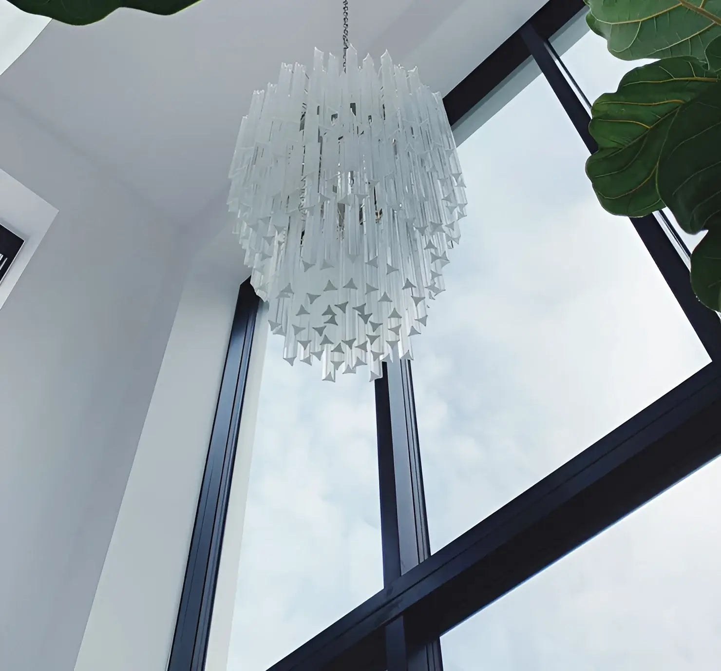 Fantastic Murano Prisms Transparent Chandelier