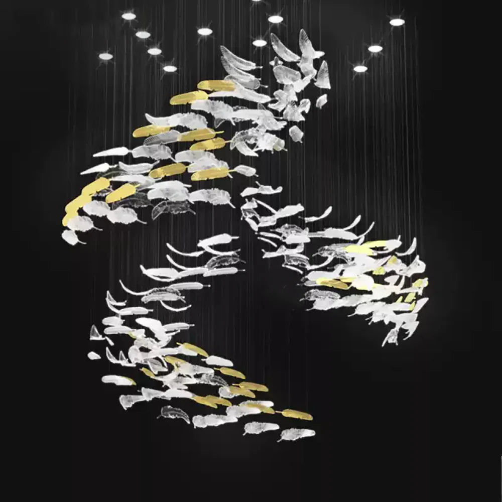 Nenufar Handblown Glass Chandelier L59" 7.9" 9.8" 11.8"