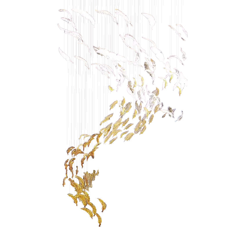 Nenufar Handblown Glass Chandelier L59" 7.9" 9.8" 11.8"