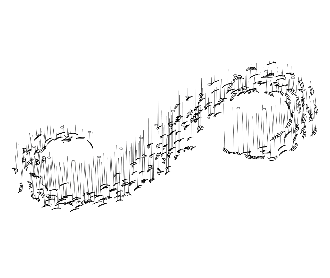 Nenufar Handblown Glass Chandelier L59" 7.9" 9.8" 11.8"