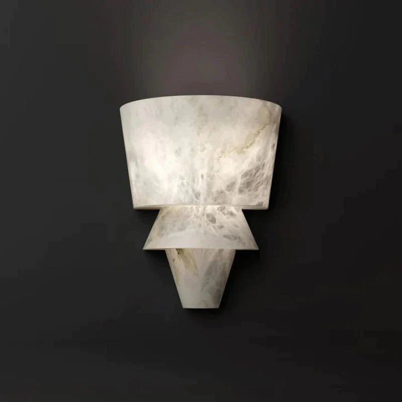 Laurel Alabaster Torch Wall Sconce 9'' 12”