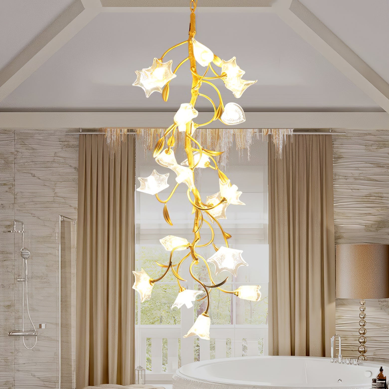 Flora Flower Craftsman Chandelier