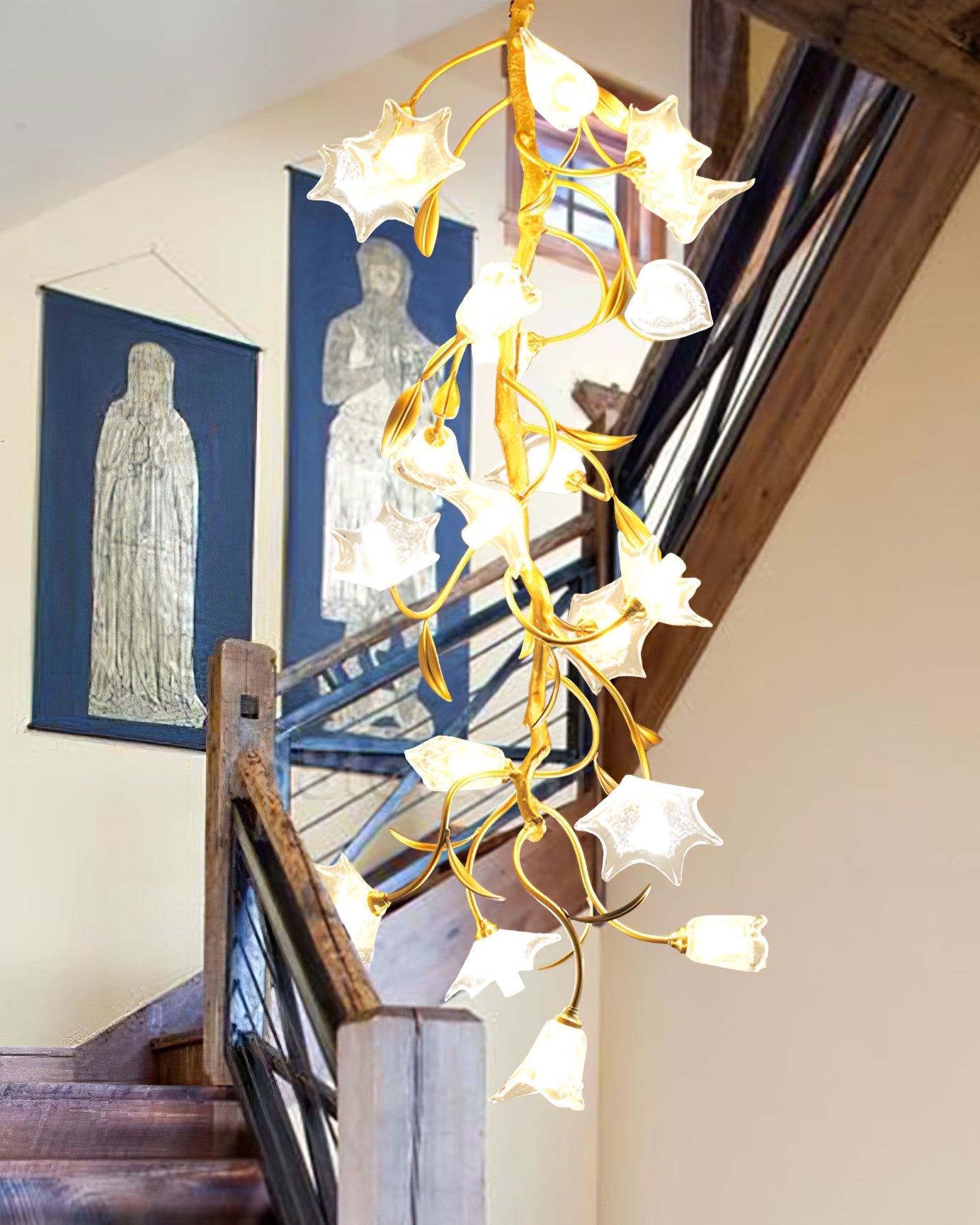 Flora Flower Craftsman Chandelier