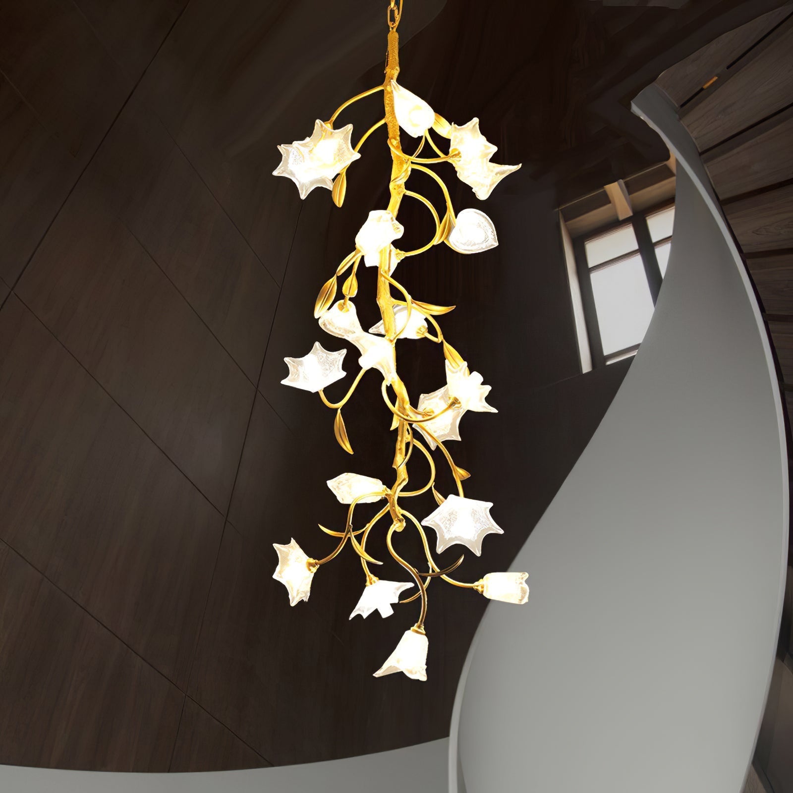 Flora Flower Craftsman Chandelier
