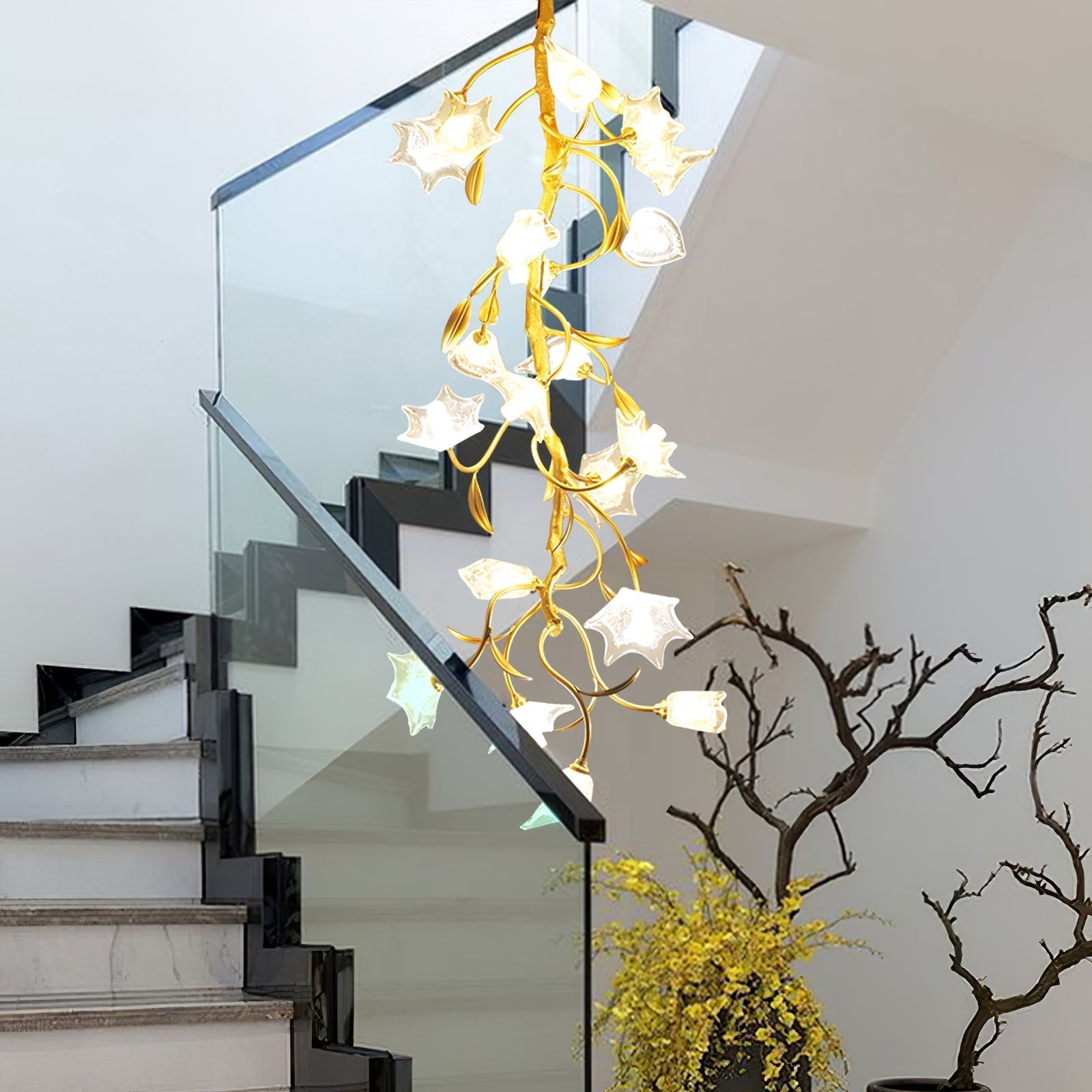 Flora Flower Craftsman Chandelier