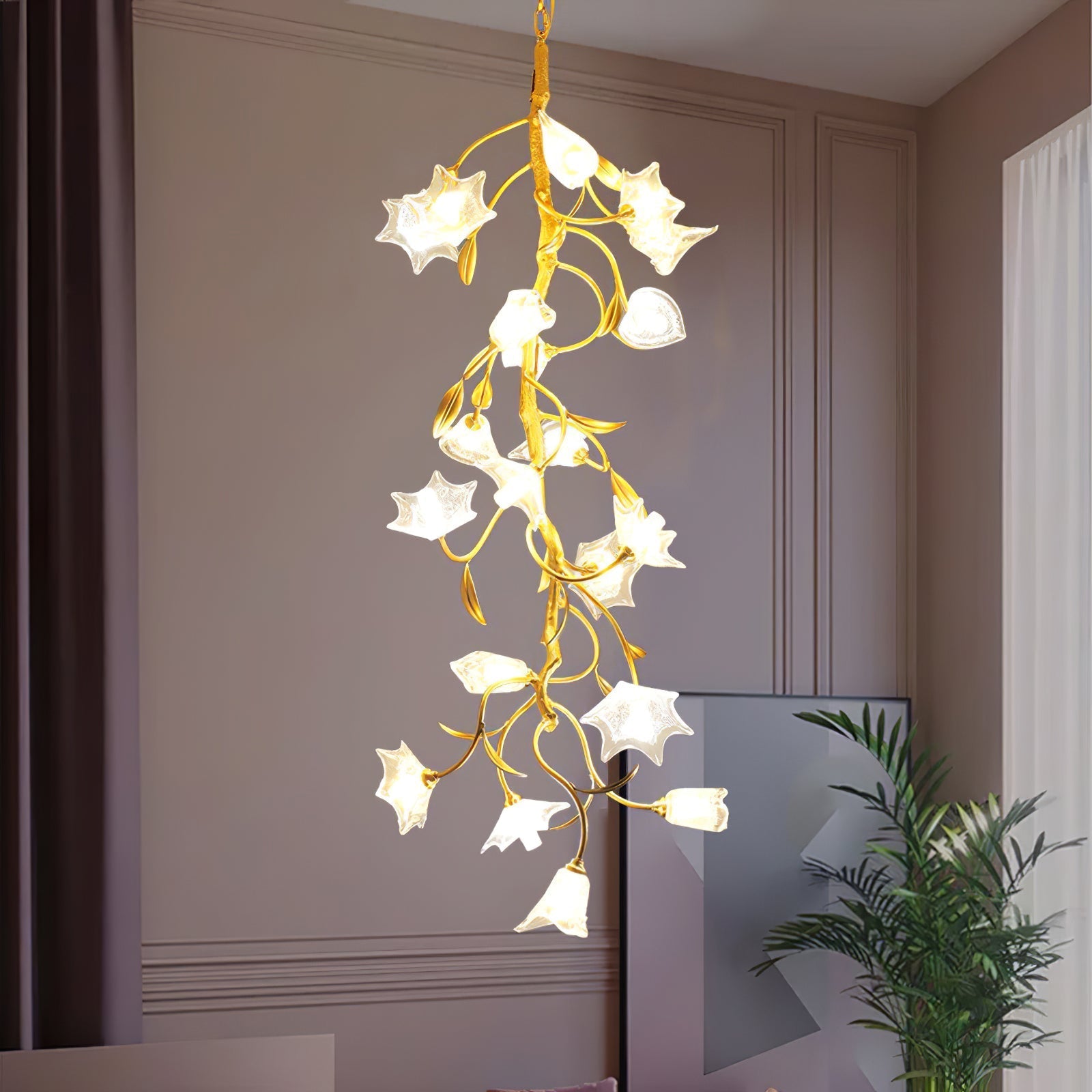 Flora Flower Craftsman Chandelier