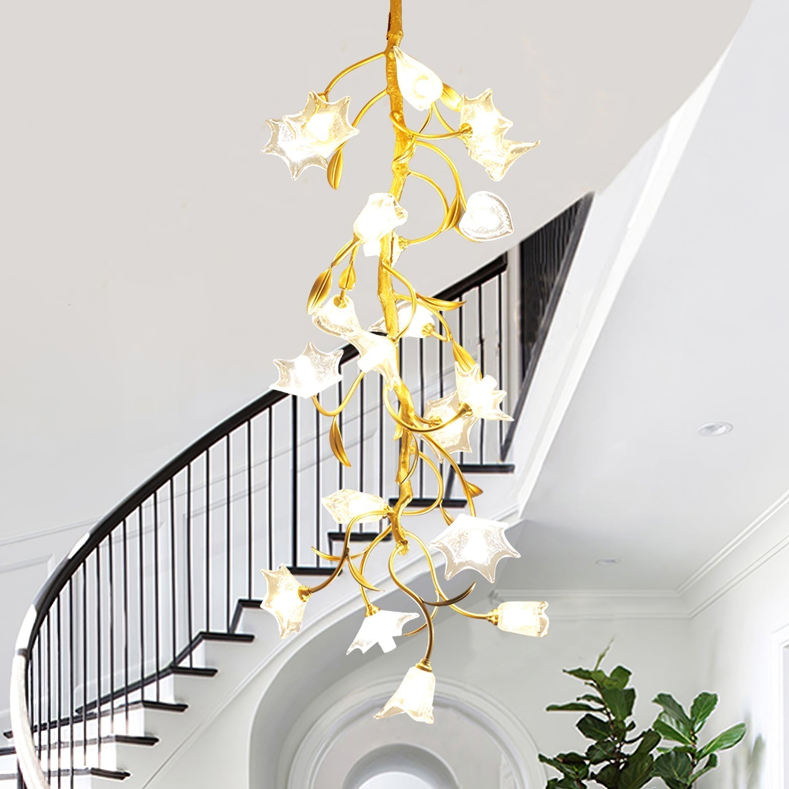 Flora Flower Craftsman Chandelier