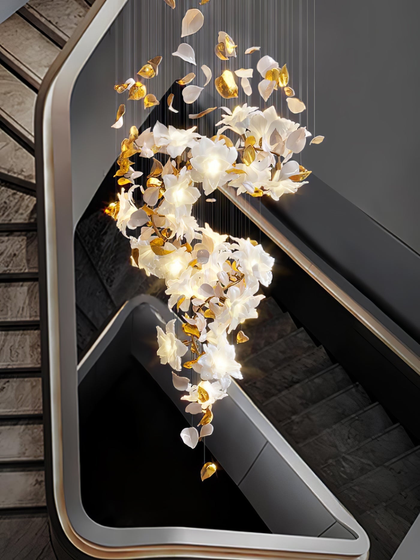 Flora Flying Flowers Fluttering Chandelier