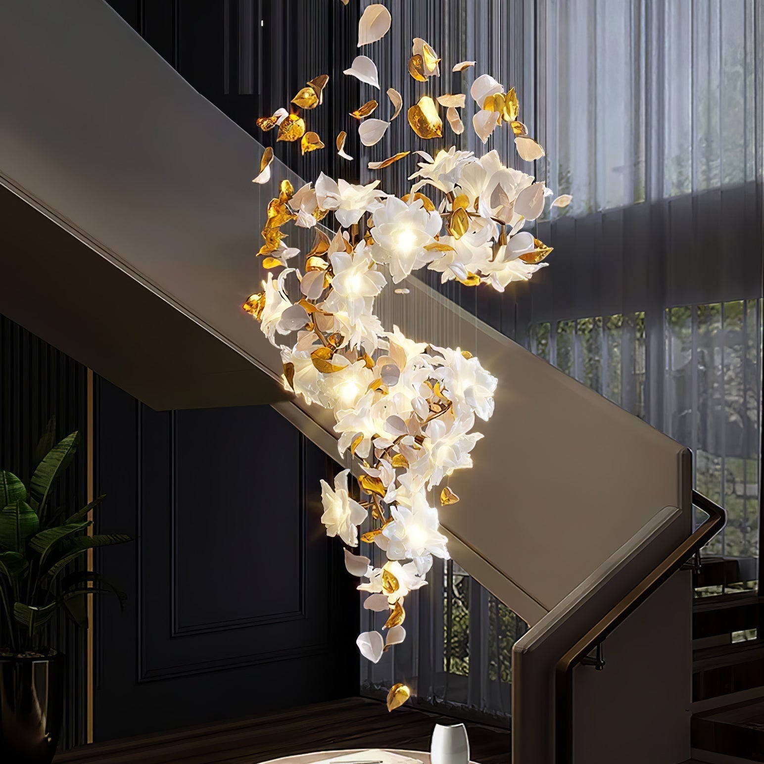 Flora Flying Flowers Fluttering Chandelier