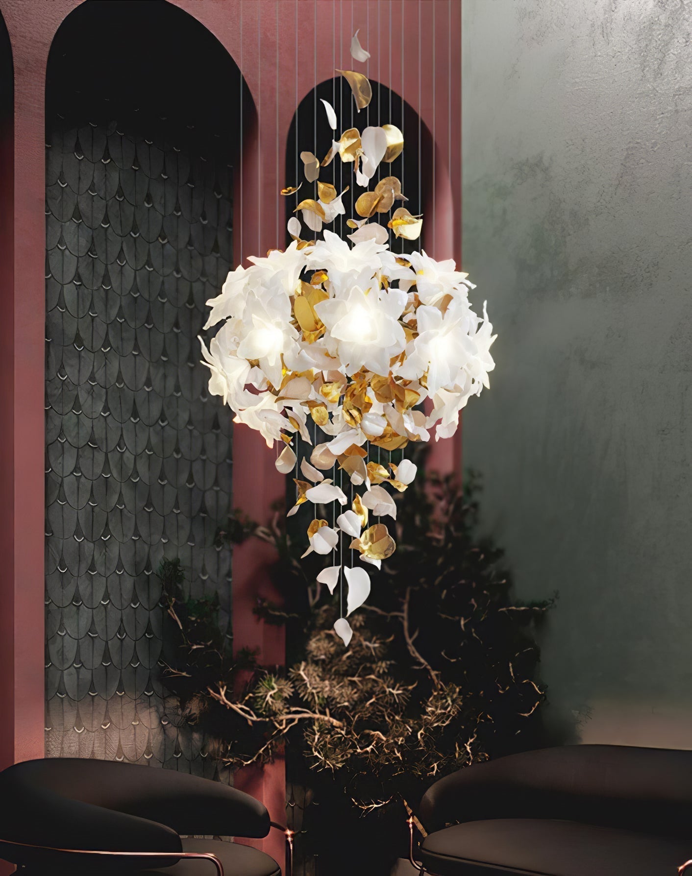 Flora Flying Flowers Fluttering Chandelier