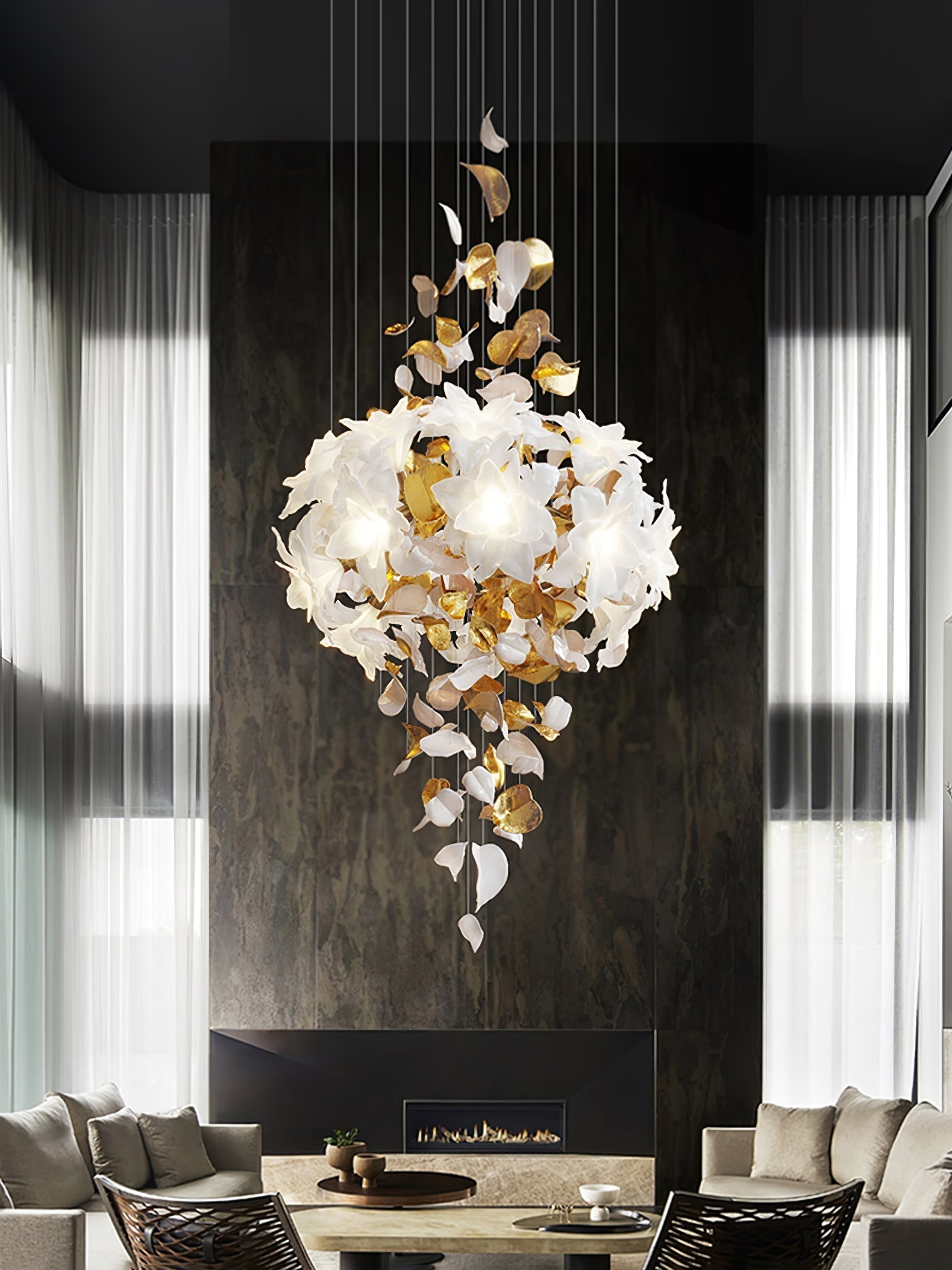 Flora Flying Flowers Fluttering Chandelier