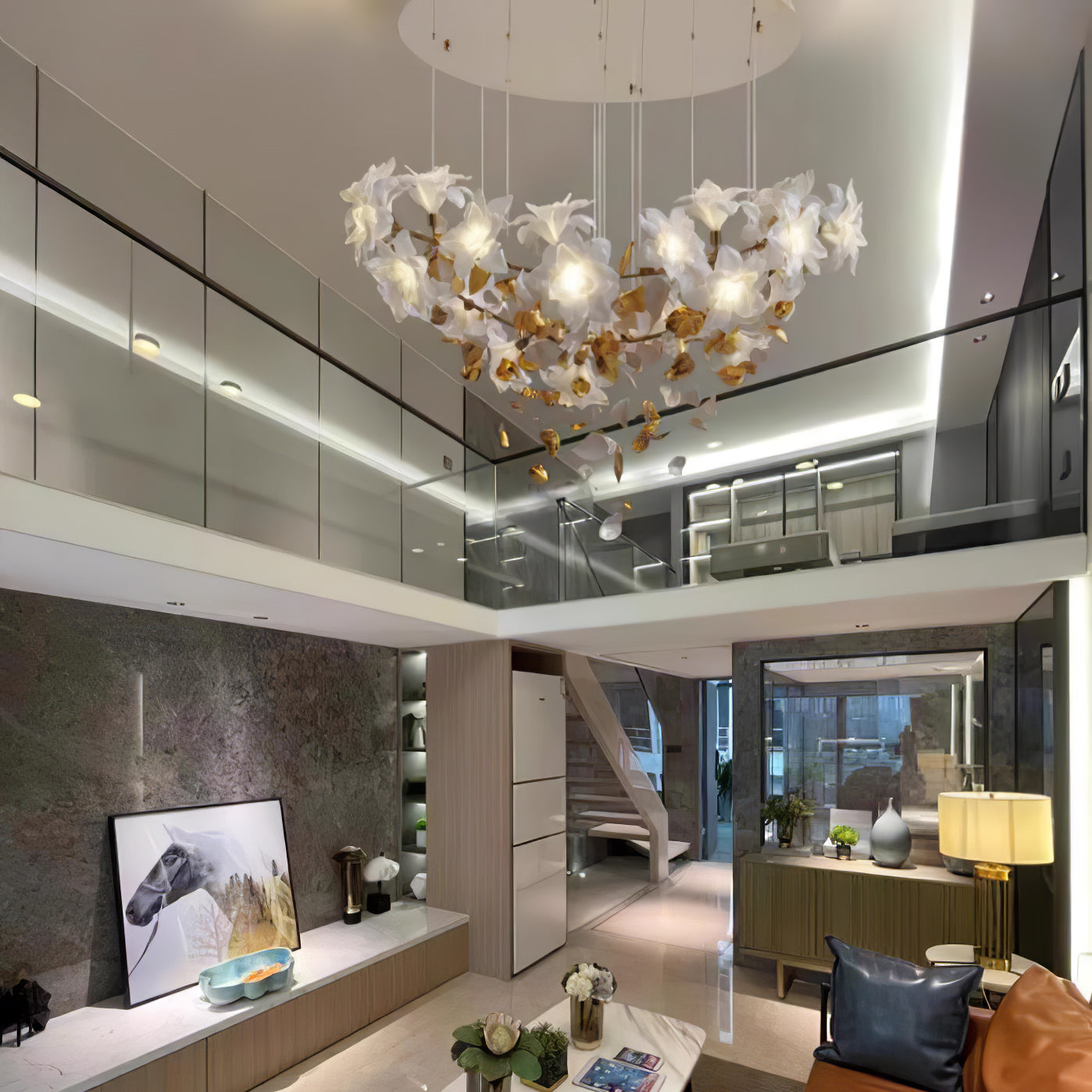 Flora Flying Flowers Fluttering Chandelier