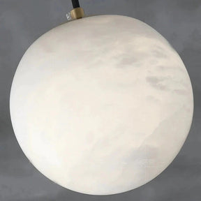 Opulent Alabaster Ball Pendant Light For Kitchen Island