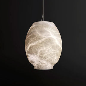 GLOOW Alabaster Lantern Bedside Pendant Light