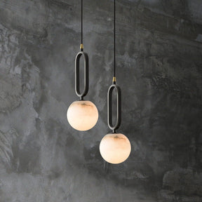 Opulent Alabaster Sphere Pendant Light