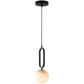 Opulent Alabaster Sphere Pendant Light